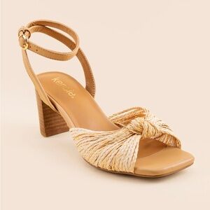 NWOT | Kensie Kaiko Raffia Peep Toe Heels sz 10